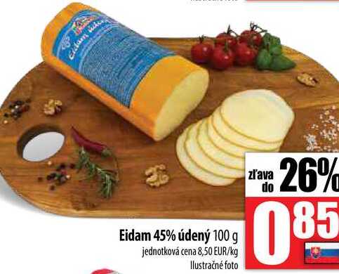 Eidam 45% údený 100 g