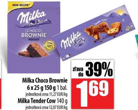 Milka Choco Brownie 6 x 25 g 