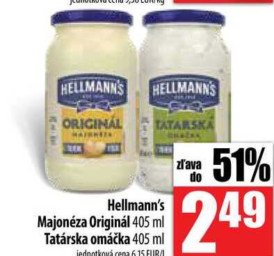 Hellmann's Majonéza Originál 405 ml 