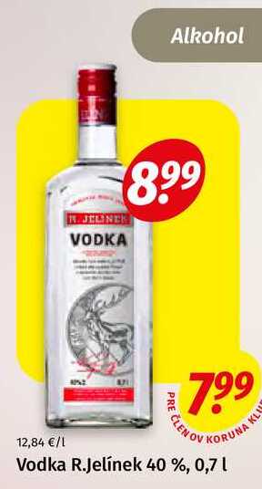 Vodka R.Jelínek 40 %, 0,7 l