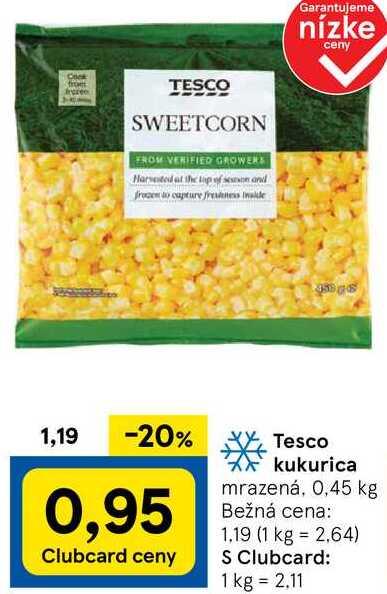 Tesco kukurica, 0,45 kg