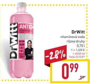 DrWitt vitamínová voda 0,75 l v akcii