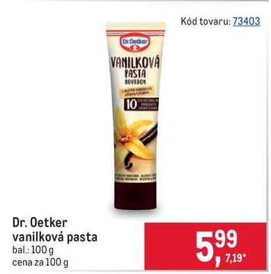 Dr. Oetker vanilková pasta 100 g