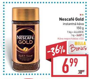 Nescafé Gold instantná káva 150 g 
