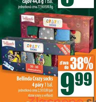 Bellinda Crazy socks 4 páry 