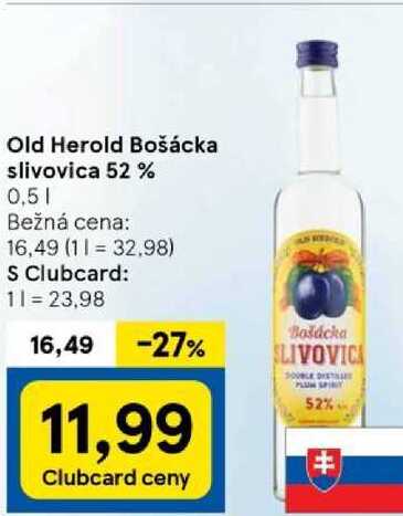 Old Herold Bošácka slivovica 52 %, 0,5 l