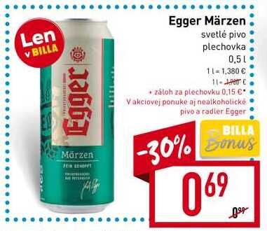 Egger Märzen svetlé pivo plechovka 0,5 l