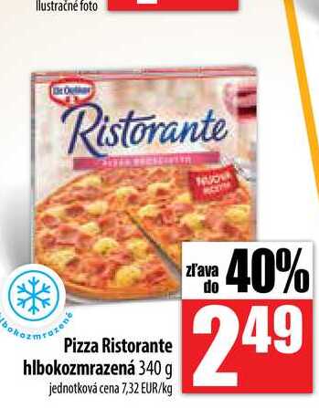 Pizza Ristorante hlbokozmrazená 340 g
