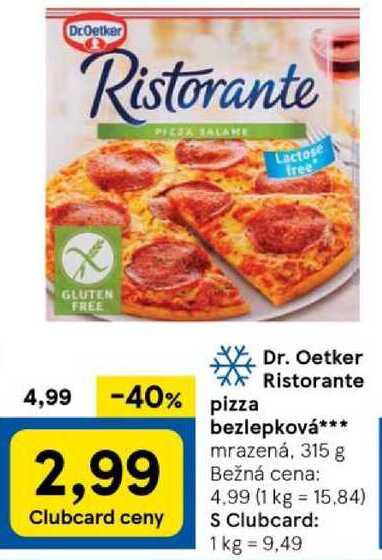 Dr. Oetker Ristorante pizza bezlepková, 315 g