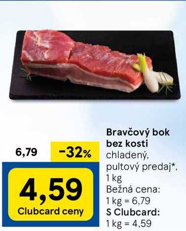 Bravčový bok bez kosti, 1 kg