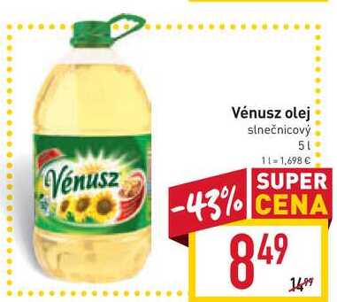 Vénusz olej slnečnicový 5 l