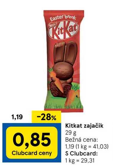 Kitkat zajačik, 29 g 