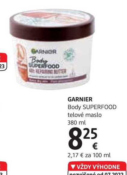 GARNIER Body SUPERFOOD telové maslo, 380 ml 