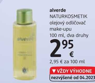 alverde NATURKOSMETIK olejový odličovač make-upu, 100 ml