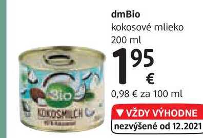 dmBio kokosové mlieko, 200 ml 