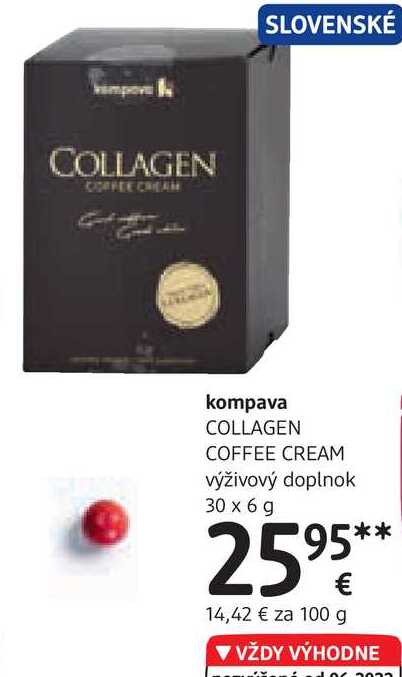 kompava COLLAGEN COFFEE CREAM, 30x 6 g 