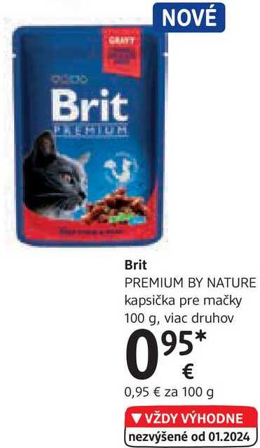Brit PREMIUM BY NATURE kapsička pre mačky, 100 g