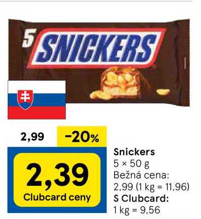 Snickers, 5x 50 g 