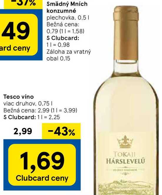Tesco víno, 0,75 l