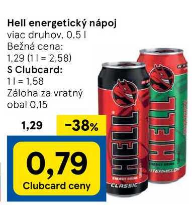 Hell energetický nápoj, 0,5 l