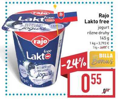 Rajo Lakto free jogurt 145 g 