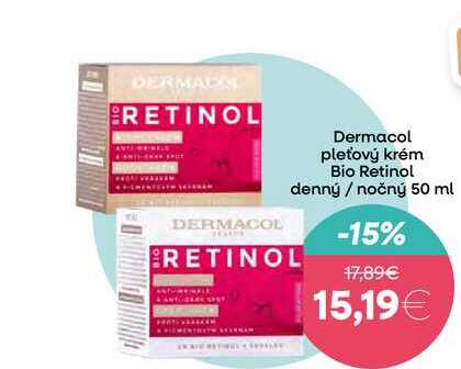 Dermacol pleťový krém Bio Retinol denný / nočný 50 ml 