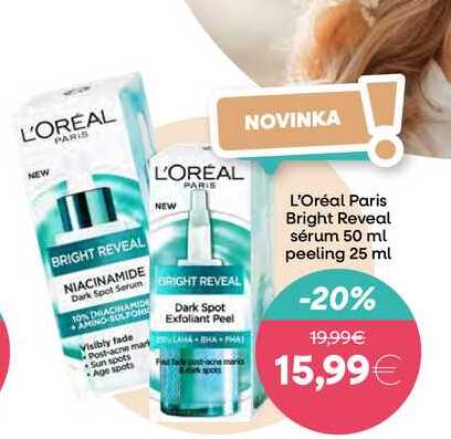 L'Oréal Paris Bright Reveal sérum 50 ml 15,99€ 