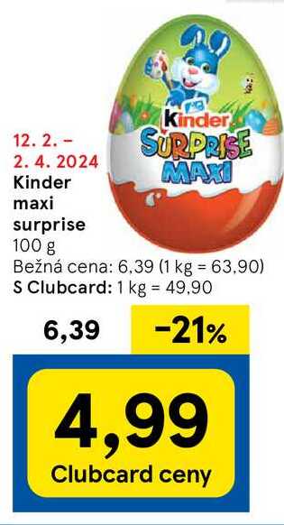 Kinder maxi surprise, 100 g 