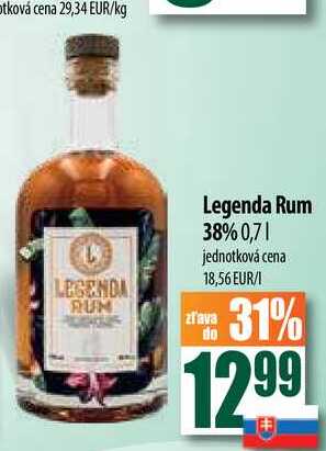 Legenda Rum 38% 0,7 l 