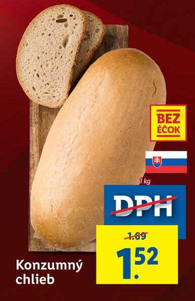 Konzumný chlieb 1 kg 