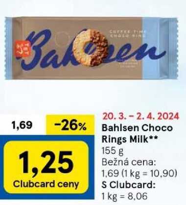 Bahlsen Choco Rings Milk, 155 g