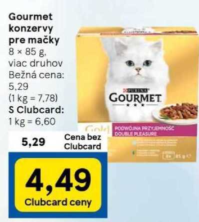 Gourmet konzervy pre mačky, 8x 85 g