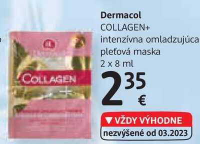 Dermacol COLLAGEN+ intenzívna omladzujúca pleťová maska, 2x 8 ml 