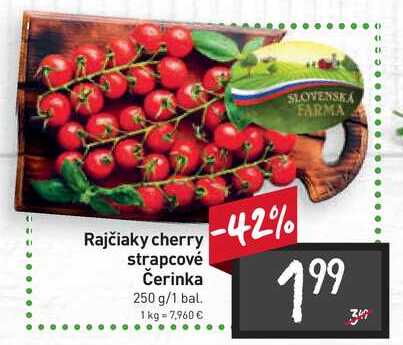 SLOVENSKÁ FARMA Rajčiaky cherry strapcové Čerinka 250 g