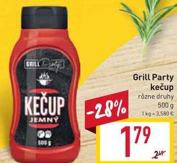 Grill Party kečup rôzne druhy 500 g 