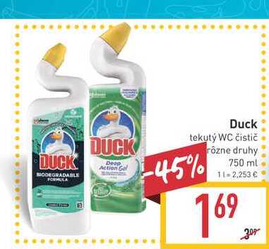 Duck tekutý WC čistič rôzne druhy 750 ml 
