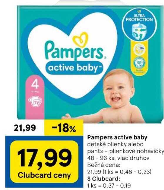 Pampers active baby, 4-96 ks