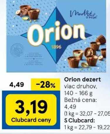 Orion dezert, 140-166 g