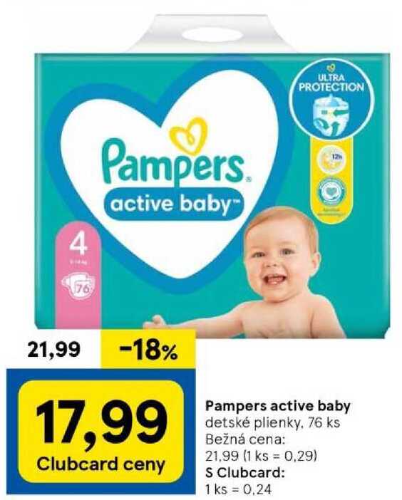 Pampers active baby, 76 ks