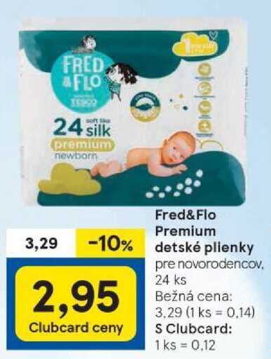 Fred&Flo Premium detské plienky, 24 ks 