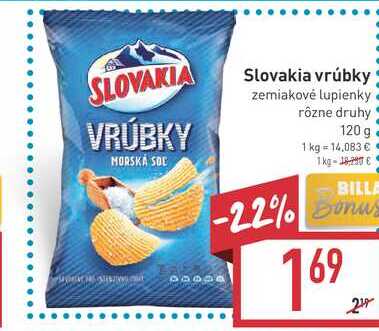 Slovakia vrúbky zemiakové lupienky 120 g  