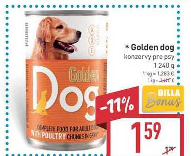 Golden dog konzervy pre psy 1240 g