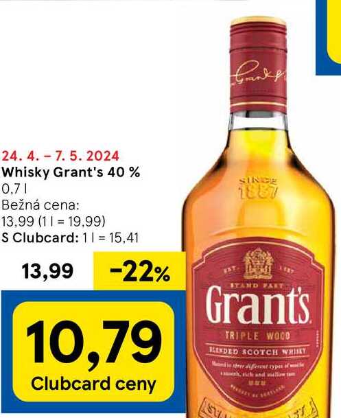 Whisky Grant's 40 %, 0,7 l