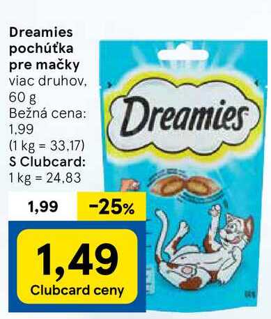 Dreamies pochúťka pre mačky, 60 g