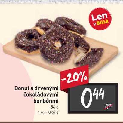 Donut s drvenými čokoládovými bonbónmi 56 g