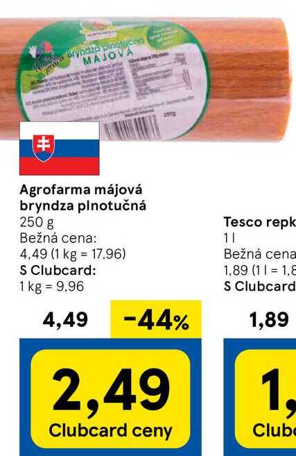 Agrofarma májová bryndza plnotučná, 250 g 