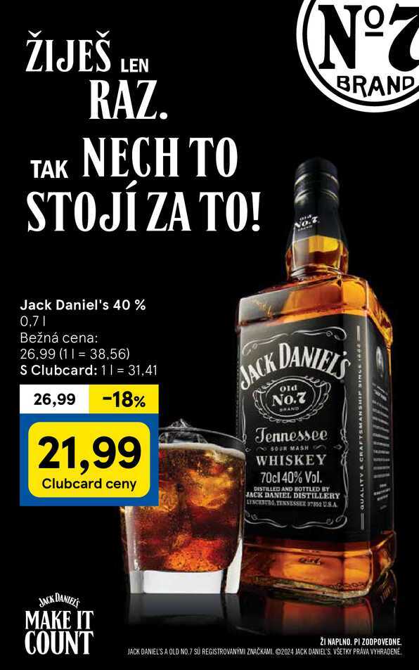 Jack Daniel's 40 %, 0,7 l