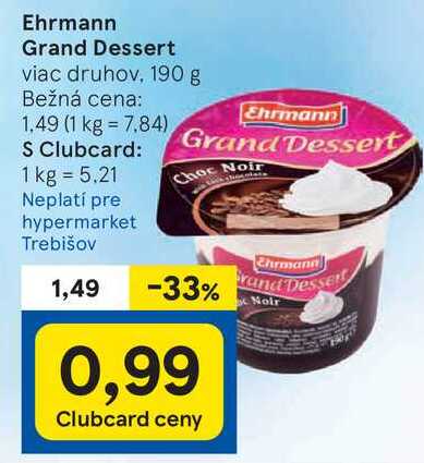 Ehrmann Grand Dessert, 190 g 