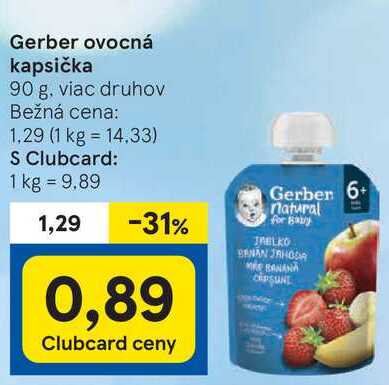 Gerber ovocná kapsička, 90 g
