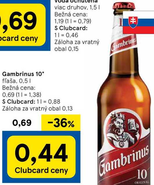 Gambrinus 10°, 0,5 l